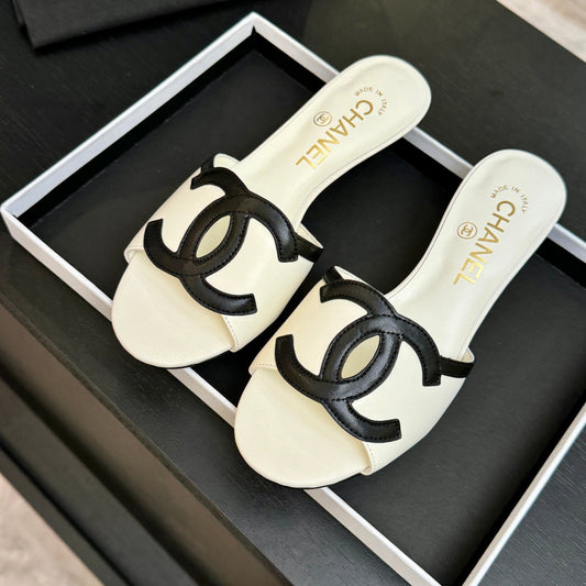 CC 2026 High Heeled Slippers 45 Sheepskin Double C