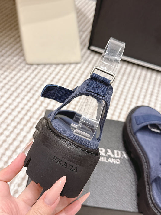 PRA 2026S Roman Sandals Dark Blue Canvas 657519