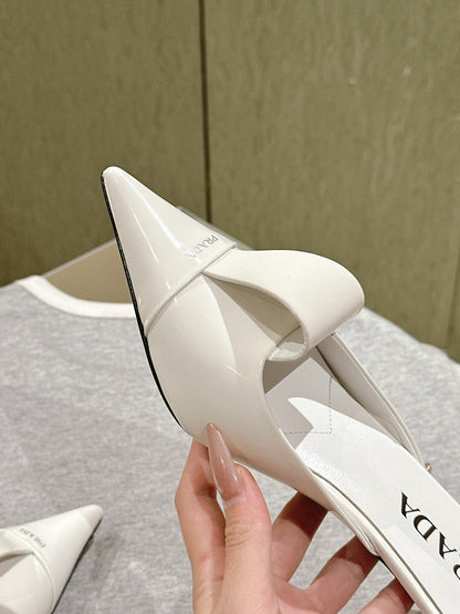 PRA 2026S High Heel Mule 65 White Sheepskin 657672