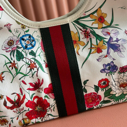 Gucci 2026 Giglio Flora Large Tote Bag Leather